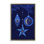Toile flottante encadrée «Blue Holiday Ornaments» par Victoria Barnes