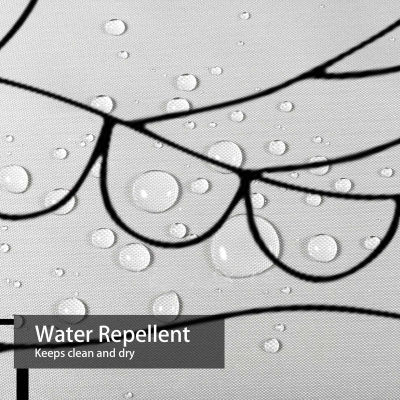 Rideau de douche noir imperméable, rideaux de douche pour la salle de bain avec 12 crochets, 72" L x 72" W