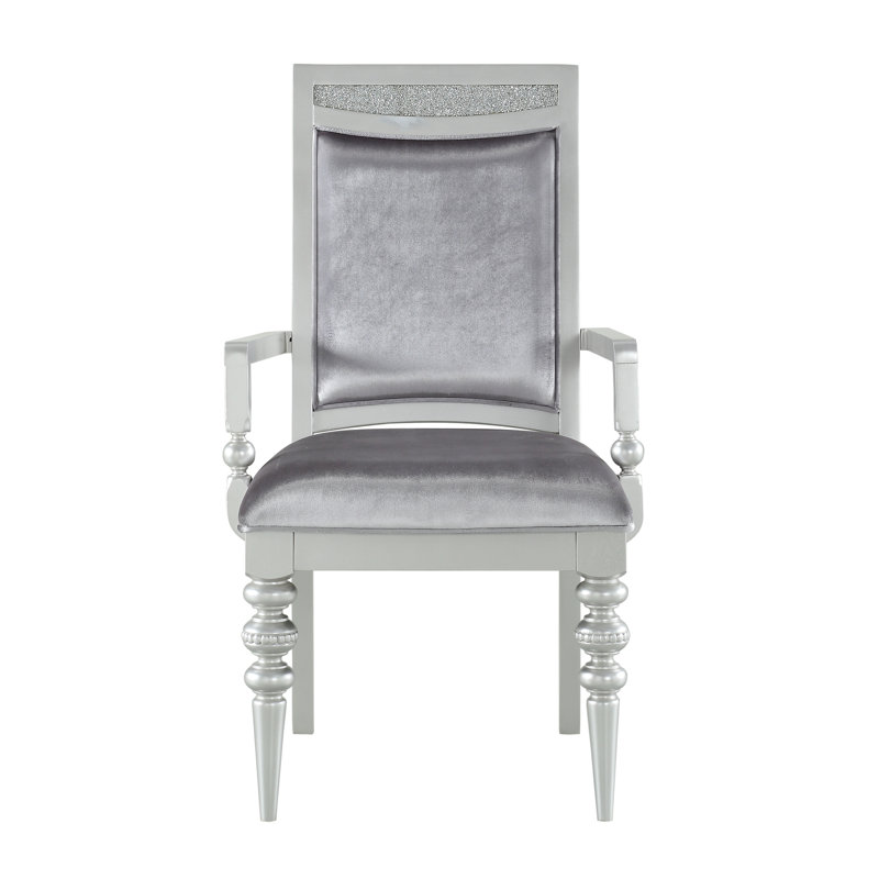Glamour gris et chaises en platine (2) - forme rectangulaire pour l'efficacité de l'espace de 2 fauteuils attrayants apparence visuelle