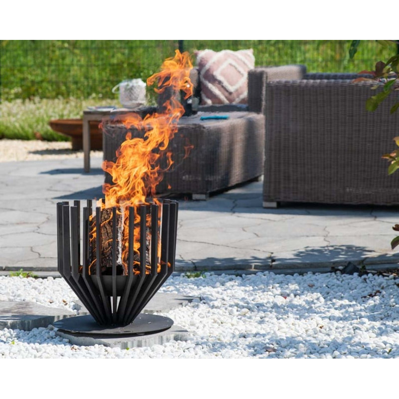  Panier de feu noir moyen Irving