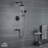 Retro Wall Mount 3 Funtions Rainfall Shower System with 3 Setting Handheld, Bath Spout, Rough-In Valve and Diverter-71985994