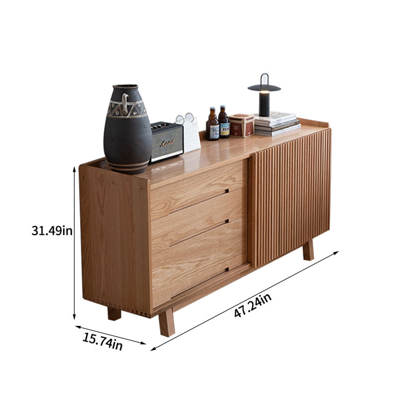 Buffet en bois moderne à porte coulissante simple