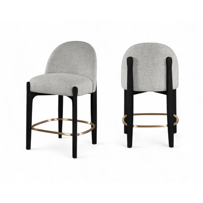 Tabouret de comptoir rembourré en tissu Maud
