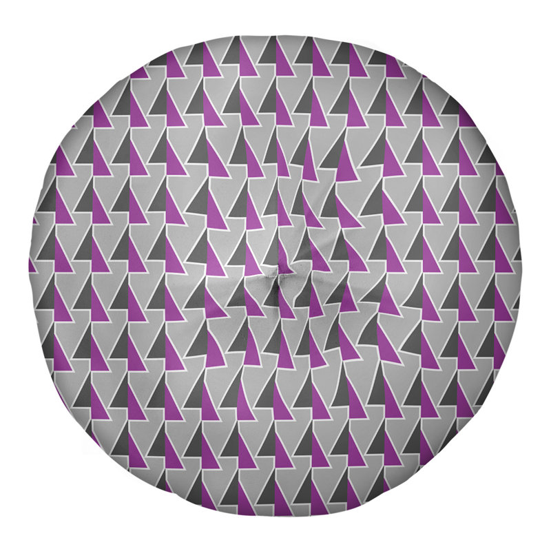 Coussin de sol à flèches changeées, 30 po x 30 po, Violet