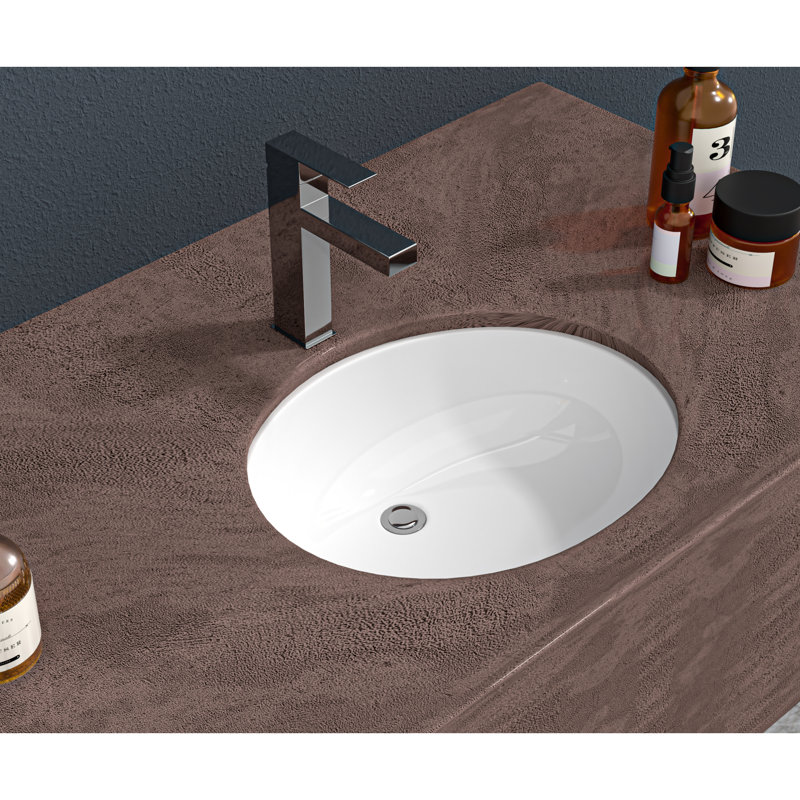 Lavabo de salle de bain vasque circulaire en céramique 16,5 po Manushri Hokku Designs