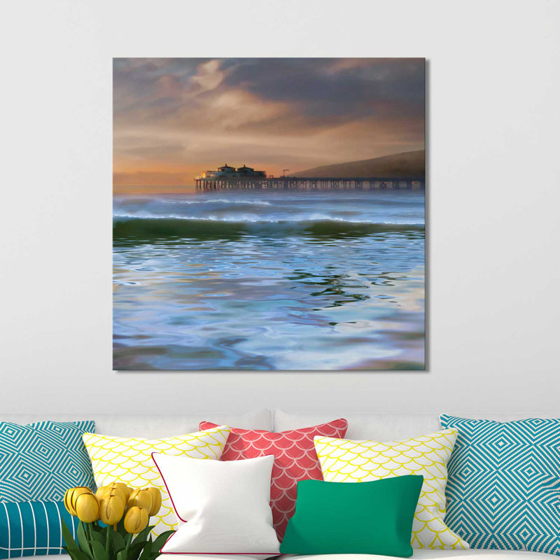 «The Pier», reproduction, H 18 po x l 18 po x P 1 po, Toile tendue