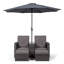 Duenweg Double Chaise with Cushions and Table