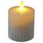 Fluted LED Wax Pillar, 3x4 Inch