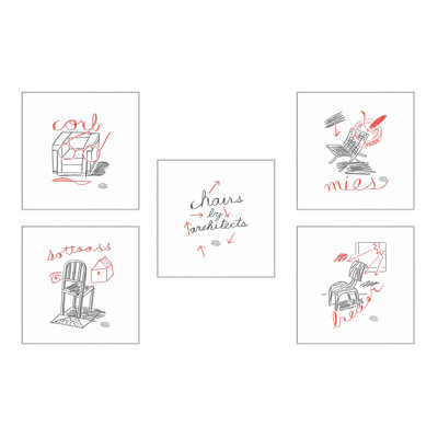 Amir "Chairs" 5-Piece Print Set by Jeff Jackson