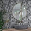 Carreau de mosaïque en verre recyclé hexagonal 10,75 po x 10,12 po-94516511