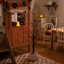 Pre-Lit Halloween Minimalist Twig Artificial Fall Tree With 400 Orange & Purple LED Lights-674289595