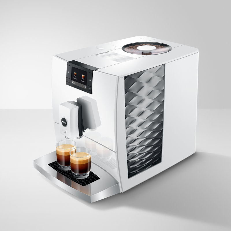 C9 Piano Black Automatic Coffee Machine, White