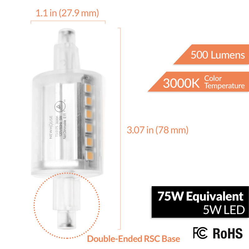 5W Double-Ended LED Light Bulb