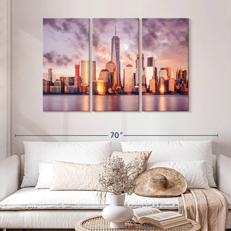 Sebbie NYC Spring Sunset, 32" H x 50" W