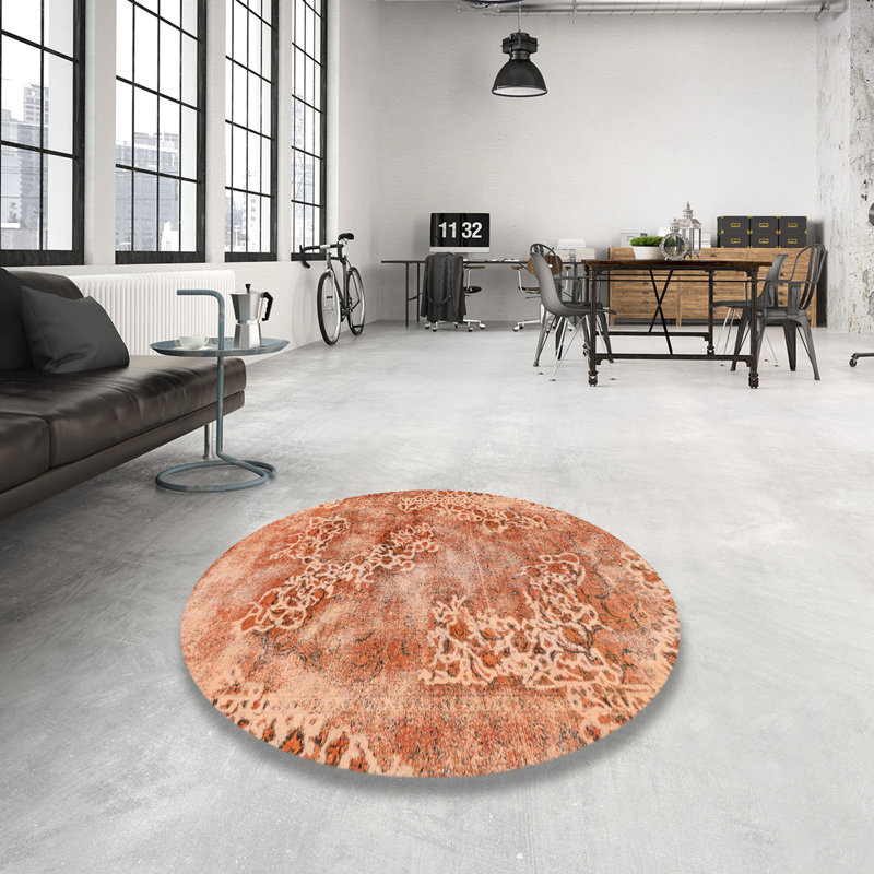 Abstract Indoor Rug, Round 5'