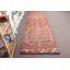 Tapis rétro, tapis de cuisine, tapis de couloir 3 x 10,6 pi, tapis Anatolian, tapis tissé à plat rose, tapis turc