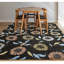 Tapis brun et rouille de haute qualité noué à la main