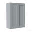 Armoire murale 30 po Shaker, double porte, tablettes réglables - gris
