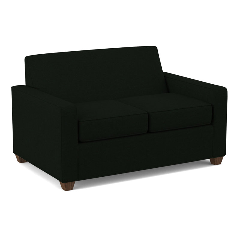 Avery Loveseat Sofa, Dorset Black, Montana Walnut