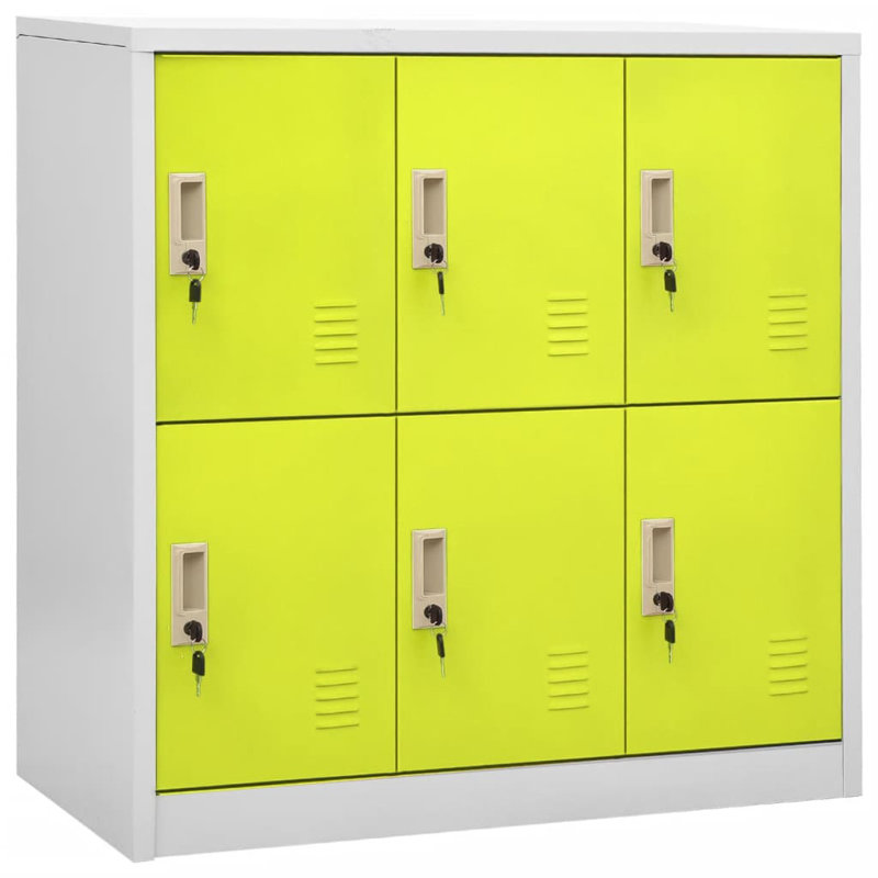 Locker Cabinet, Light Grey/Green