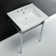 Kingston Brass Dreyfuss 25-Inch Ceramic Console Sink with Stainless Steel Legs