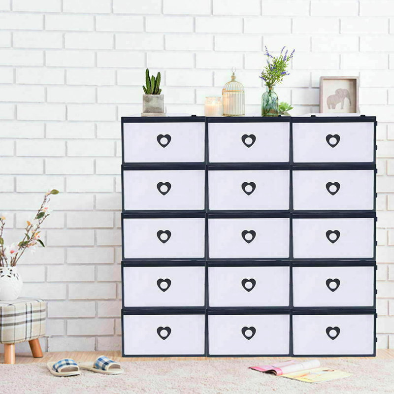 10 Pair Stackable Shoe Storage Box