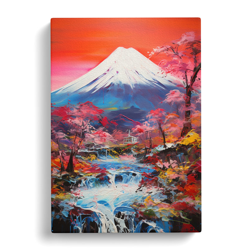 Mount Fuji Gestural No.2 - Wrapped Canvas, 76cm H x 50cm W x 3cm D
