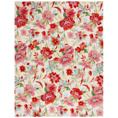 Easy Care Hand Tufted Performance Floral Rug