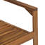 Chaises de salle à manger d'extérieur sans accoudoirs modernes en bois d'acacia avec dossier en osier PE-125186792-125186794