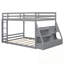 Lit superposé double avec lumières DEL, ports USB, tablettes de rangement et 2 tiroirs-1837602016