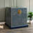 Small Blue Painted Simple Solid Wood Accent Trunk