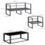 Outsunny 4 Pieces Garden Sofa Set Bench Side Table Patio Grey