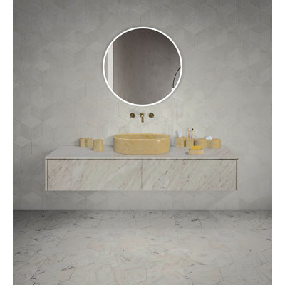 Lavabo vasque de salle de bain en marbre naturel beige doré jaune, finition polie, pierre naturelle, marbre véritable, marbre véritable, 23,6 x 15,7 x H 5,9 pouces / 600 x 400 x H 150 mm