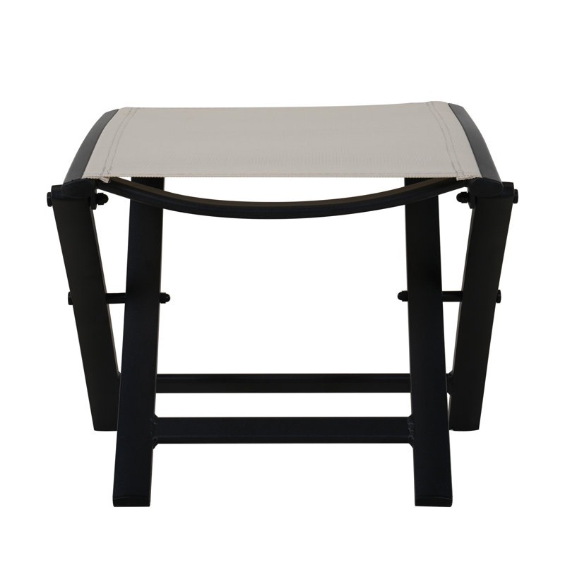 Bochum Aluminium Outdoor Ottoman, Beige