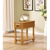 Guzzi Solid Wood Top End Table with Storage