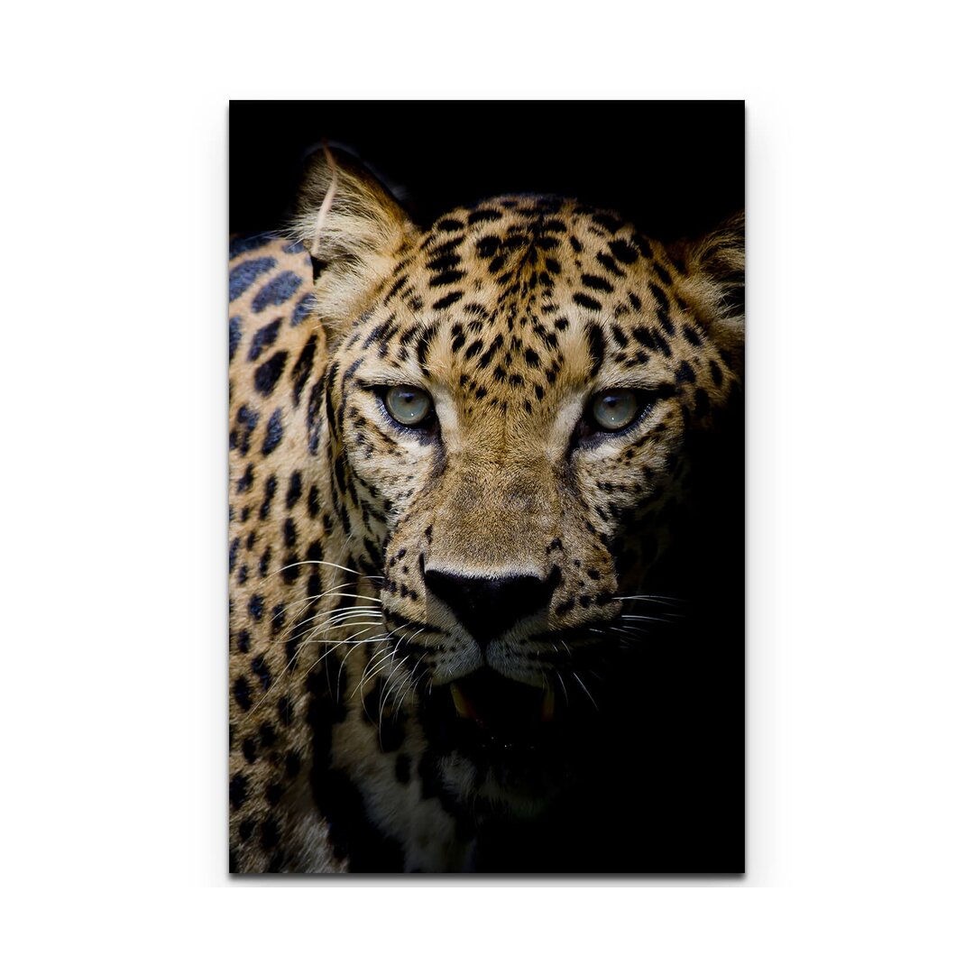 Leinwandbild Portrait Leopard