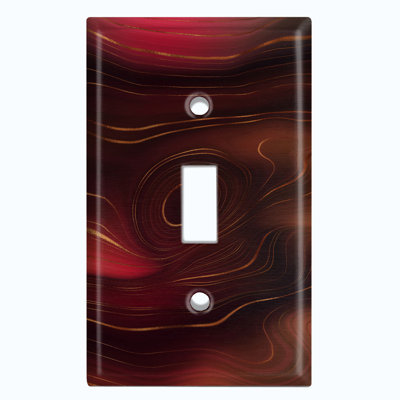 Patterned 1 - Gang Toggle Light Switch Standard Wall Plate