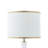 Calderone Metal White Table Lamp with Gold Accents Set