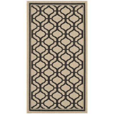 Tapis noir à motif géométrique Tangier