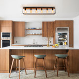 Delcina Industrial Rectangle Cage Flush Mount