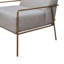 Fauteuil d'appoint Zili, similicuir, mousse moelleuse, finition en métal doré élégant-101711849