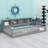 Floor Bed With Storage Cabinets And USB Ports-957043589