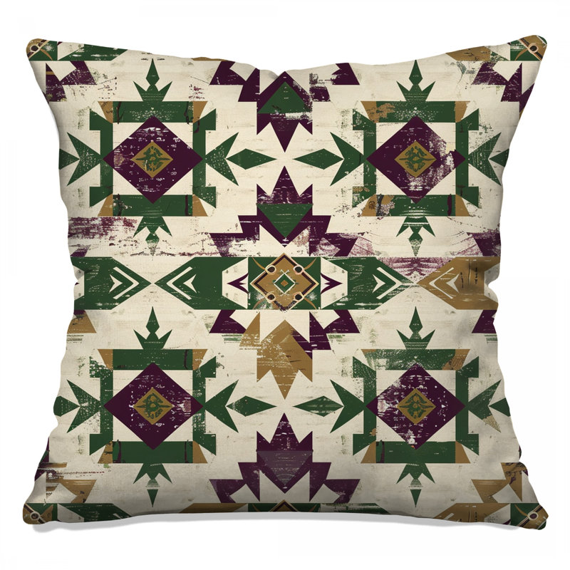 Geometric Southwest Pattern Double Sided Throw Pillows, 26 x 26 inches
