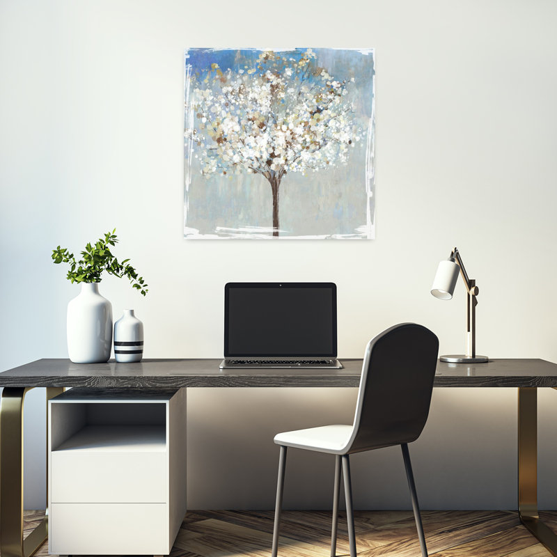 Hiver, nature morte, arbre biologique délicat, paysage serein, H 18 po x l 18 po
