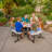 6 - Person Patio Dining Set Umbrella Hole Included Round Table