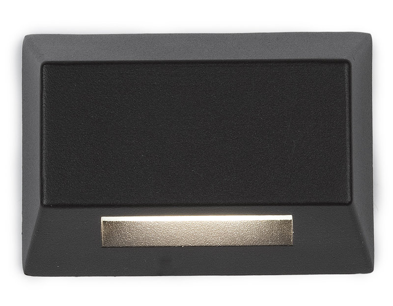 LED Deck Light, Black on Aluminum, 3000K