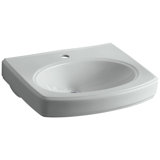 Pinoir® Vitreous China 22" Wall Mount Bathroom Sink with Overflow
