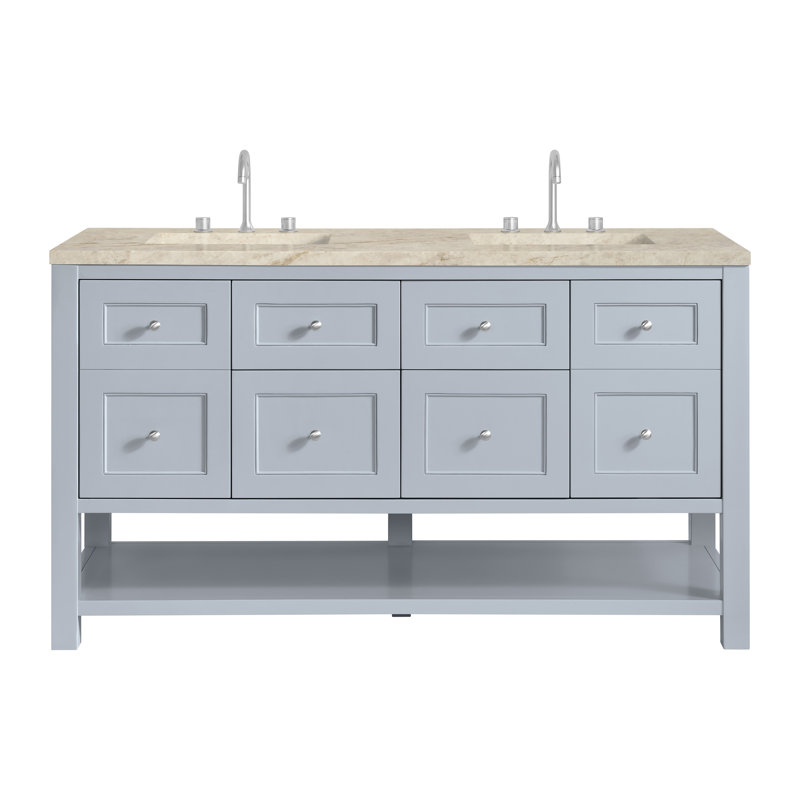 Breckenridge 60'' W Double Vanity, Tajnar Eclos, Serenity Blue