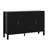 Modern Stripe Door Storage Cabinet,4-Door Sideboard With Back-Of-Door Storage Racks & Side Hooks,Adjustable Shelves-121352290