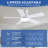 41"/46" 5-Blade Flush Mount Ceiling Fans With Lights And Remote/App-826556495-826556498